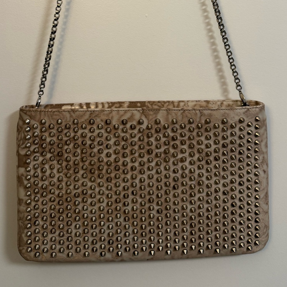 Christian Louboutin Studded Beige Crossbody or Shoulder Bag - Picture 2 of 3